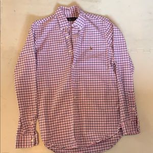 Men’s Small Polo Classic Fit Gingham Shirt